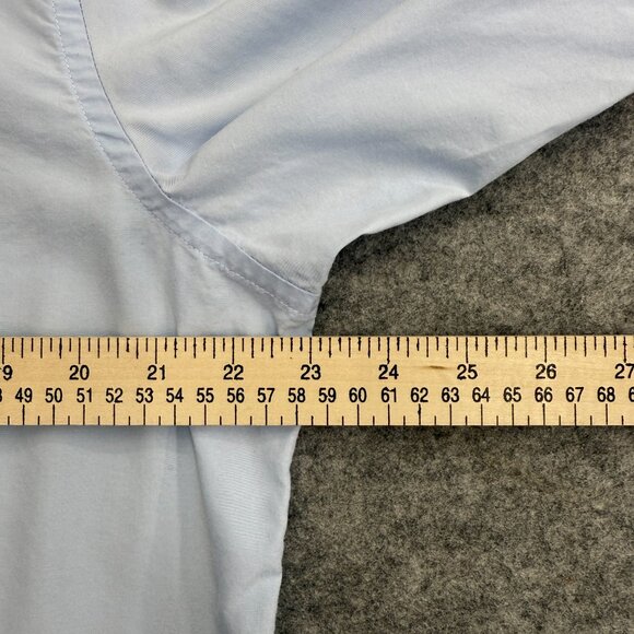 Calvin Klein Men's Active Performance Dress Shirt Blue 16-16.5 36/37, L, NEW - Picture 9 of 12